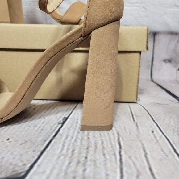 Steve Madden Womens Tiaa Nubuck Ankle Strap Block Heels - Picture 5 of 8